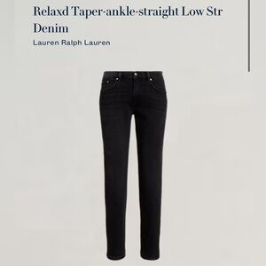 Like New - Ralph Lauren, black tapered ankle length jeans